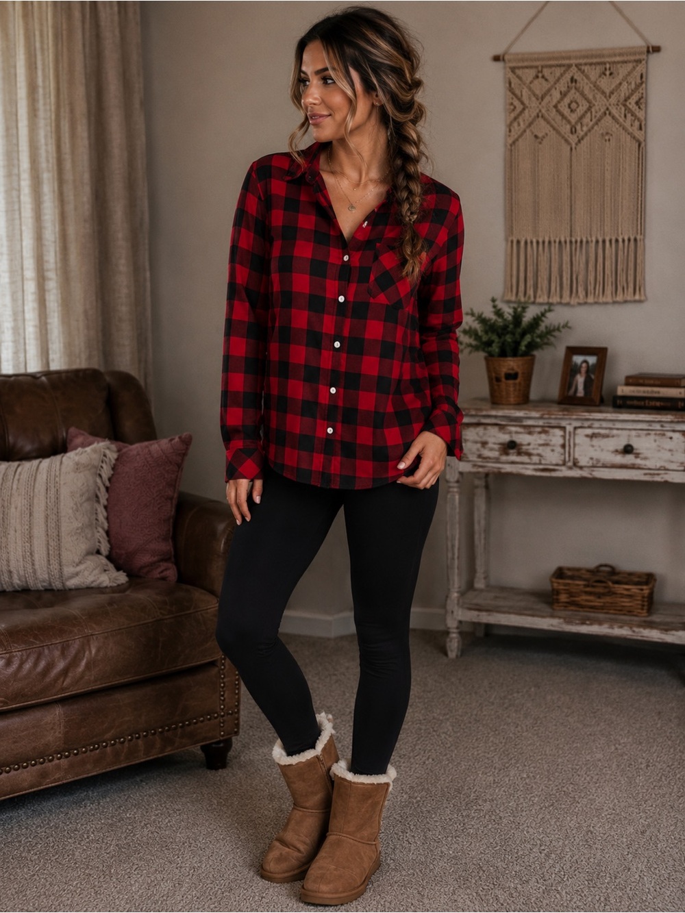 ๐ฅ GAP Red and Black Buffalo Plaid Shirt